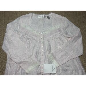 Eileen West Short Nightgown Women S Pink Lace Cotton Prairie Tradwife NWT